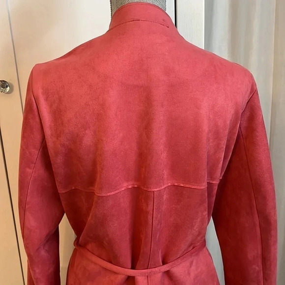 H&M NWOT Faux Suede Jacket Tie Belt Limited Edition, Size 10 - Picture 7 of 11